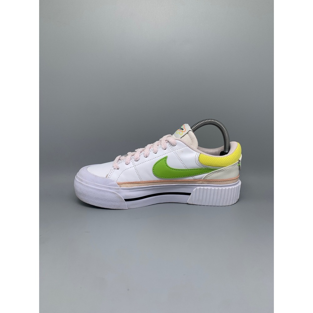 Nike Court Legacy Lift White Green Pink Shoes FD0872-100 Womens Sz 7.5 - Picture 6 of 10
